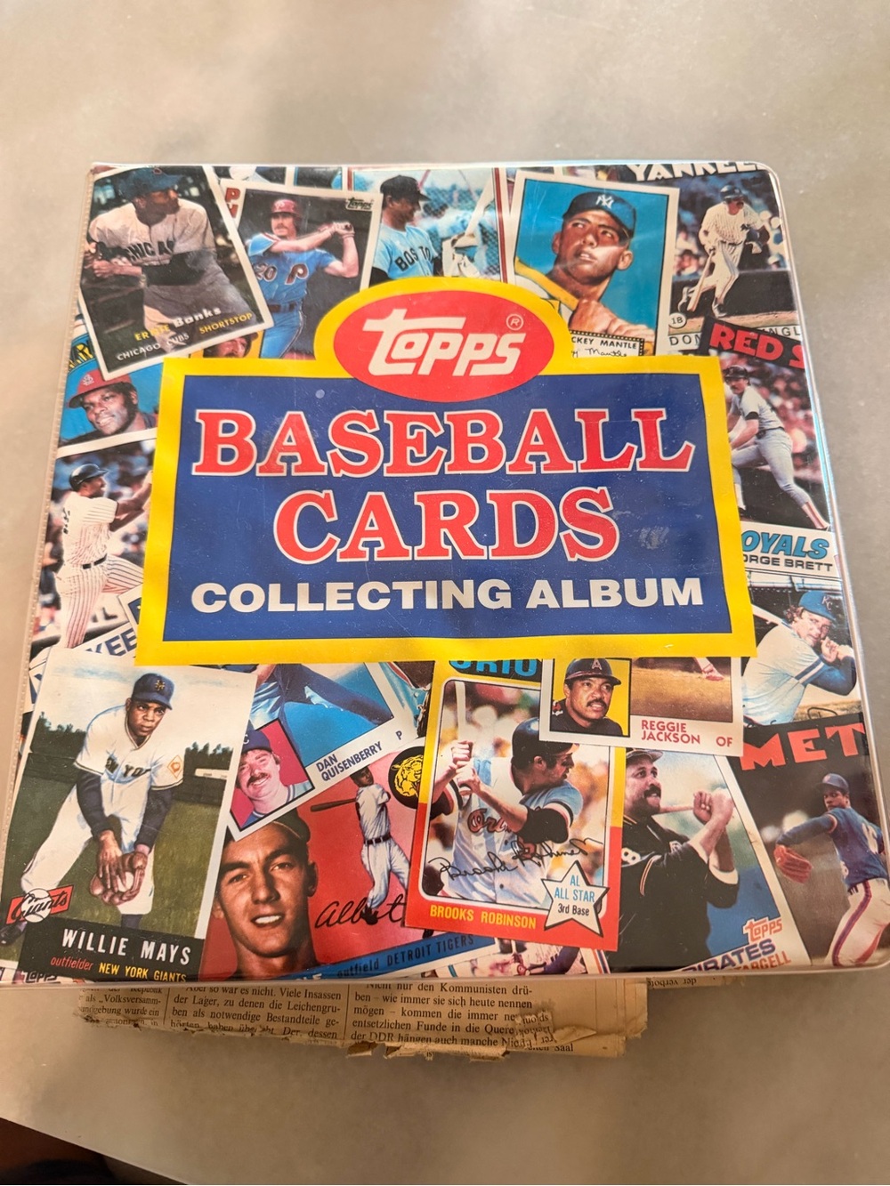 Topps Baseball Cards Collecting Album - Blue and Yellow